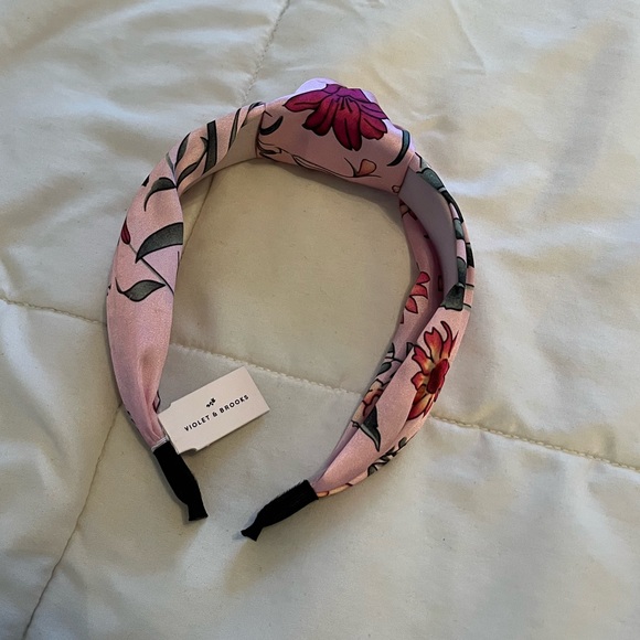 NEW WITH TAG - Floral Silk Knot Headband - Picture 2 of 3